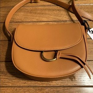 NWT JJ WINTERS brown leather cross body small bag